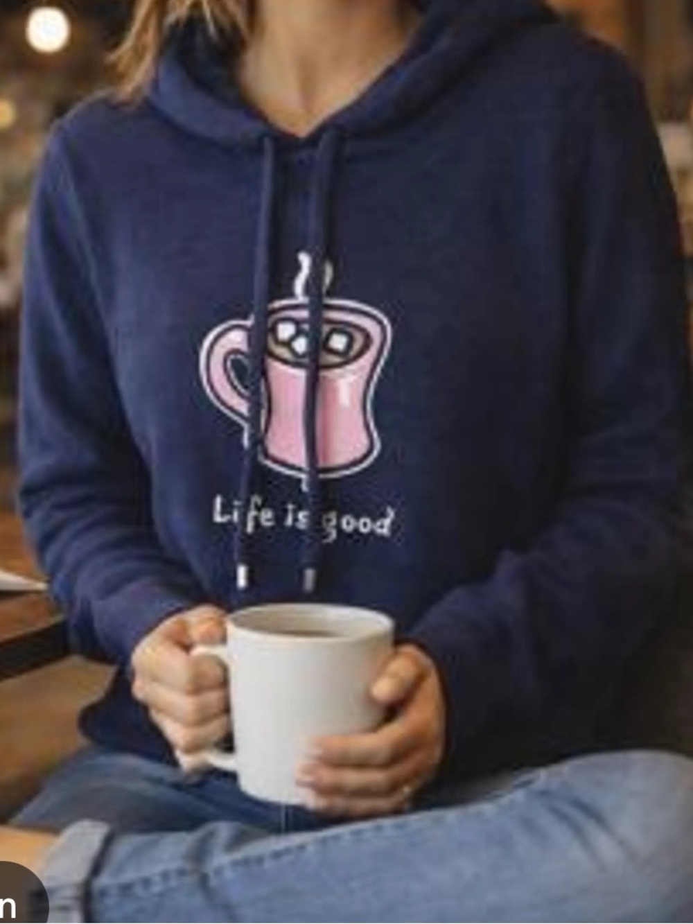 Life Is Good Hot Cocoa Hooded Sweater